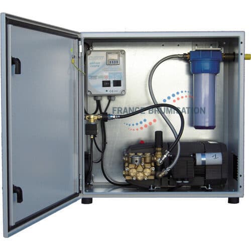 Armoire de brumisation HYDRO7 ARMEXT — groupe HP, filtration, IP65, 60 bars